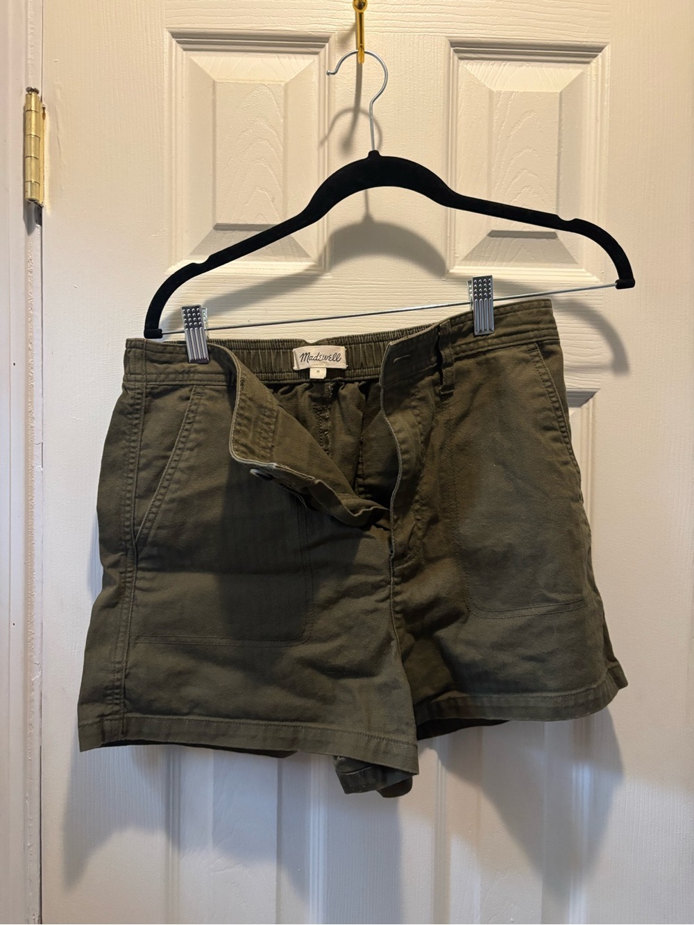 Madewell Olive Utility Cargo Shorts